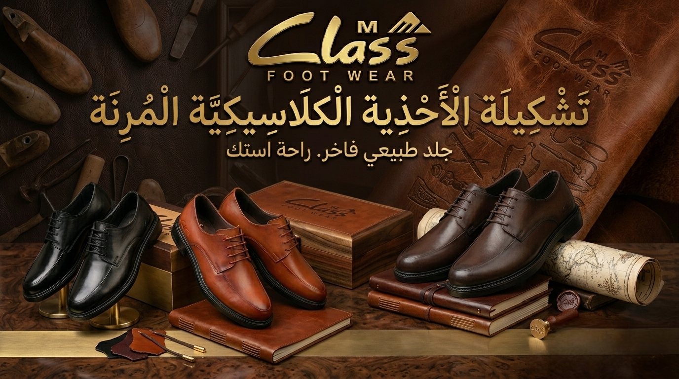 أحذية كلاسيك جلد طبيعي